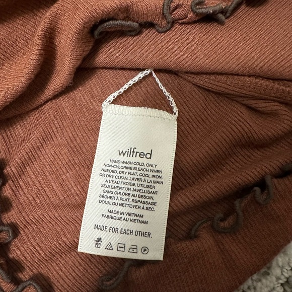 Wilfred Brown Long Sleeve Top with Black Trim - Picture 4 of 5